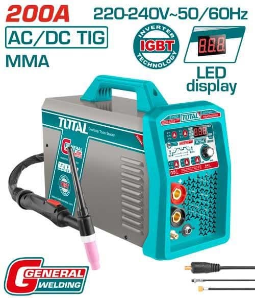 "ТОТАL" Инверторный сварочный аппарат TIG/MMA, TIG 15-200A, MMA 15-200A.